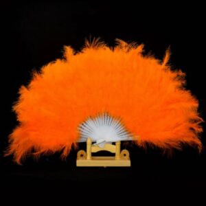 Eventail pliable plumé